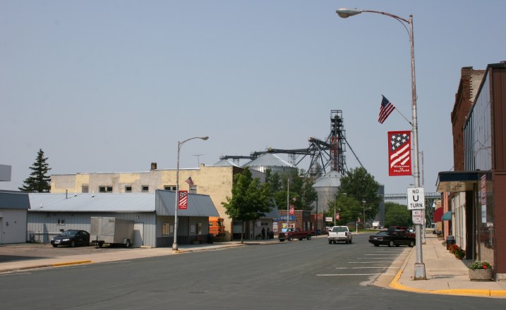 A snapshot of Hayfield's downtown business district.