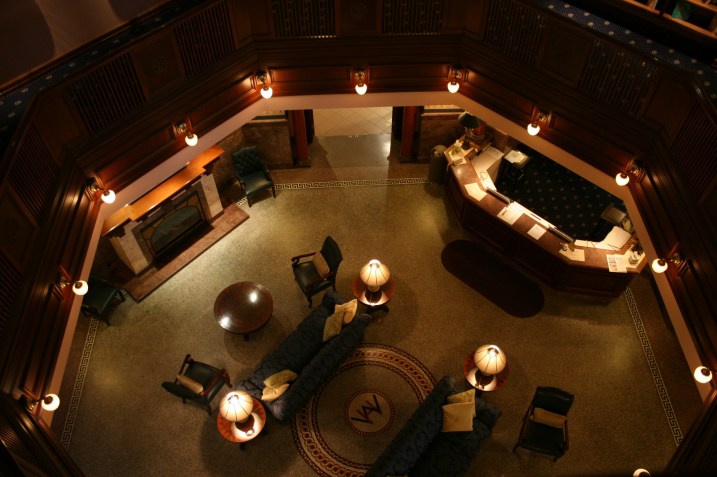 Looking down into the Atrium.