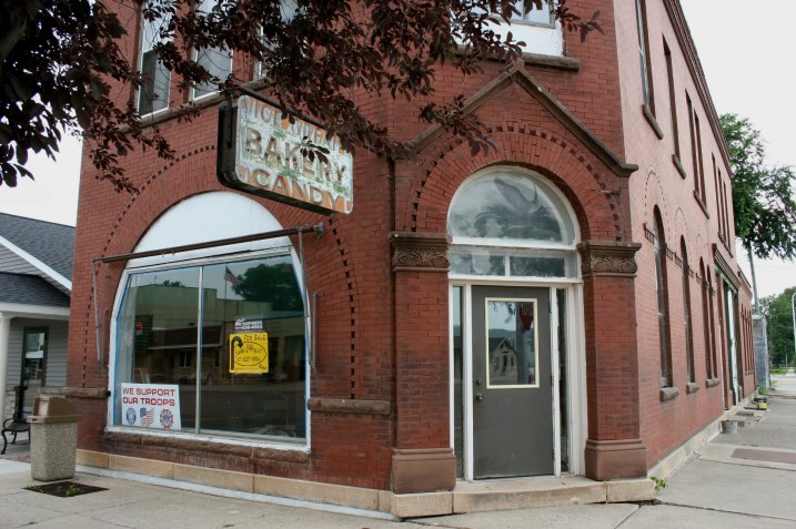 The former Sanger's Bakery, back on the market and photographed last week.