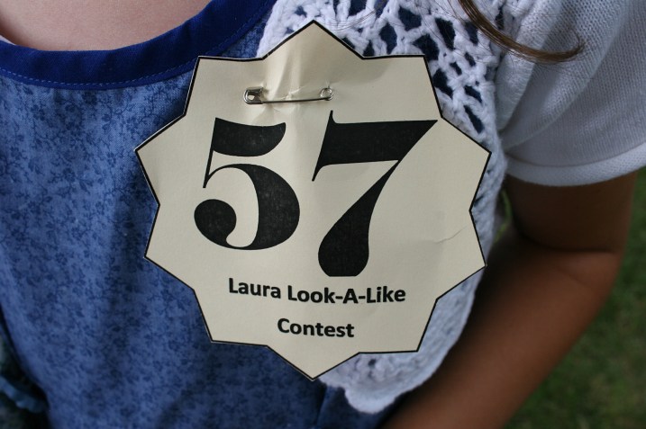 My niece's entry number. No, there were not 57 contestants. This is just the identifying number tag she was handed after I paid a $5 entry free and she registered.