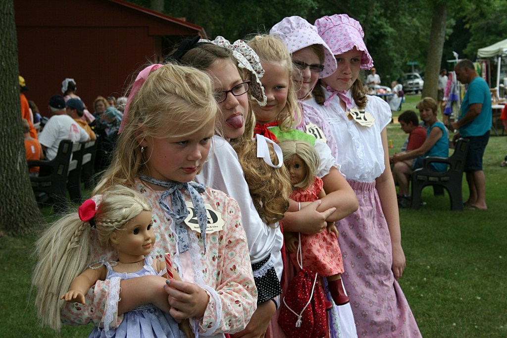 Far fewer girls competed in the Nellie Oleson Look-A-Like contest. Clearly, few want to role play the mean Nellie. But look how these girls played the haughty role to the hilt.