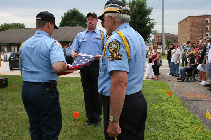 The flag folding continues...