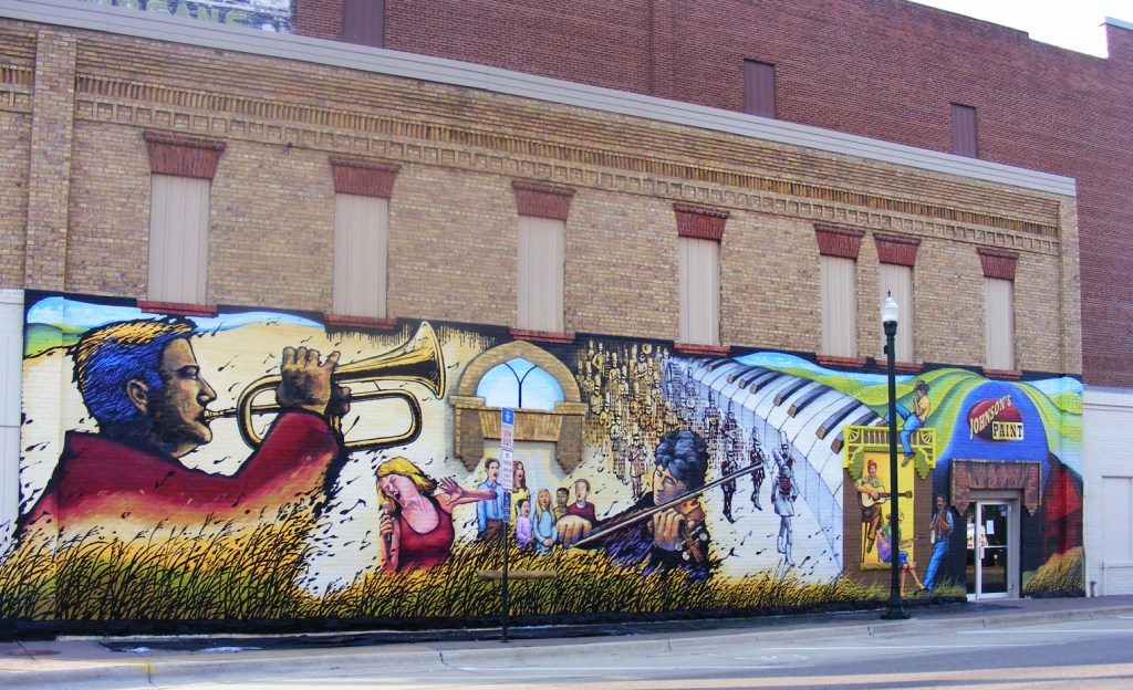 Greg Wimmer painted this mural in nearby Marshall. Photo courtesy of Greg Wimmer.