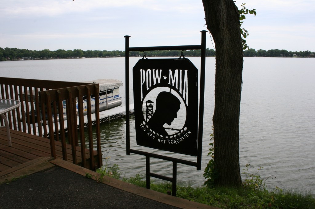The POW/MIA memorial on Jim Williams' lakeshore.