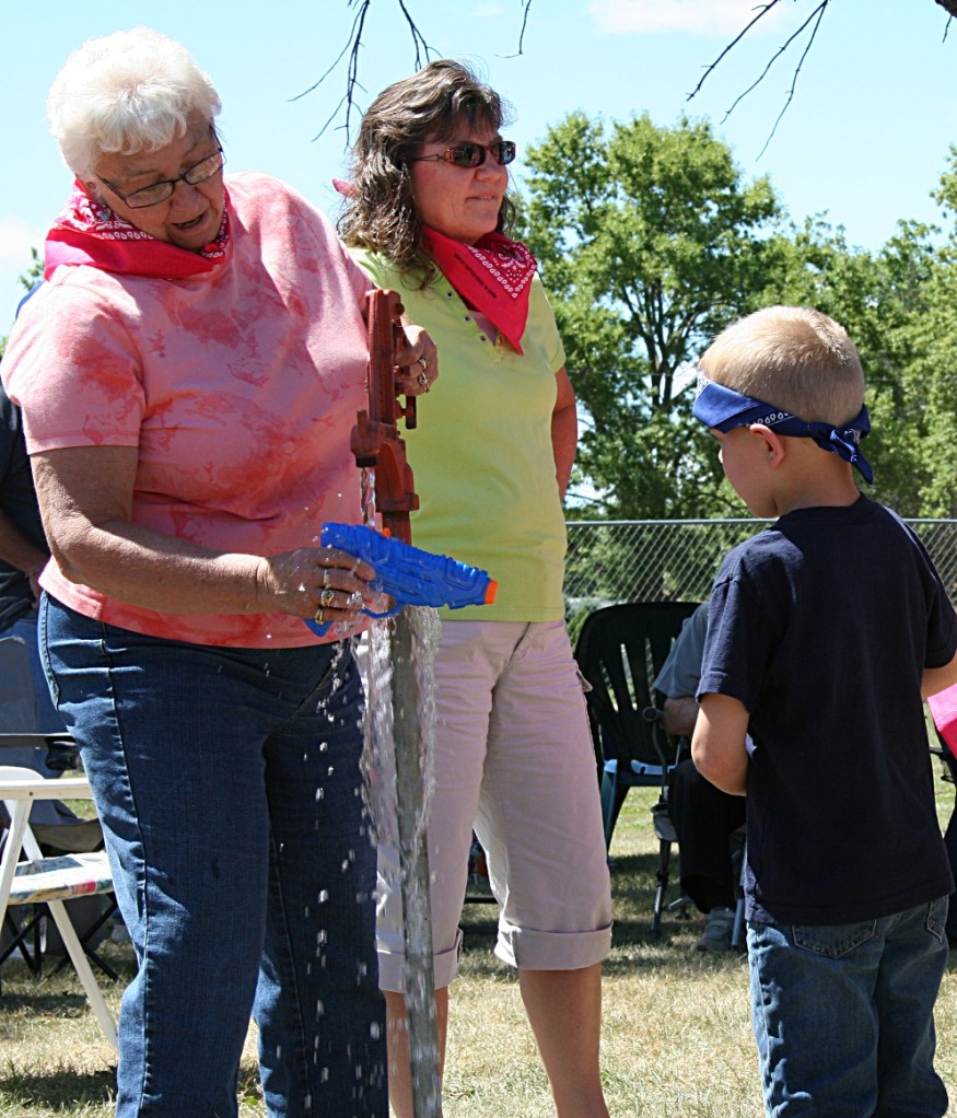 That would be my Aunt Janice helping to fill a squirt gun.