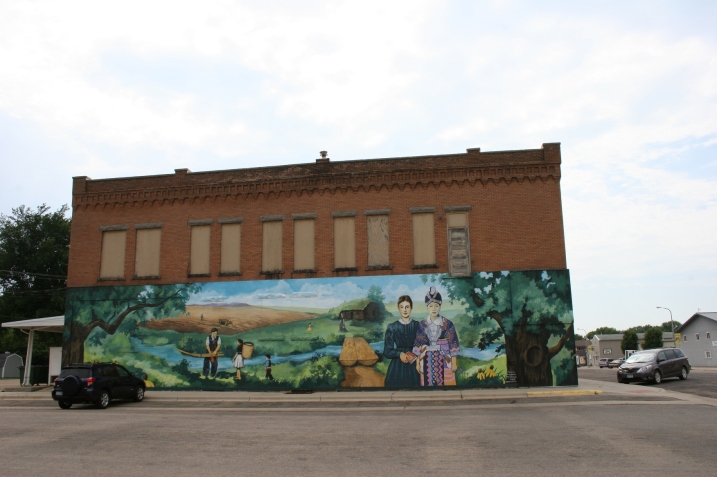 Rochester artist Greg Wimmer was commissioned to paint this mural last summer in downtown Walnut Grove.