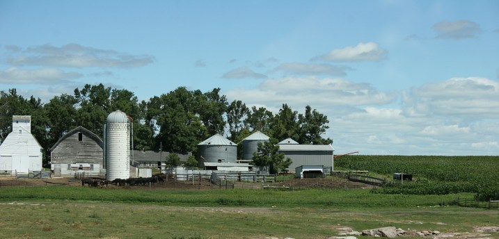 Farms like this border Blue Mounds State Park.