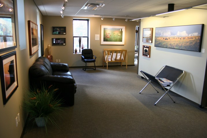 An overview of the gallery's inviting first level.