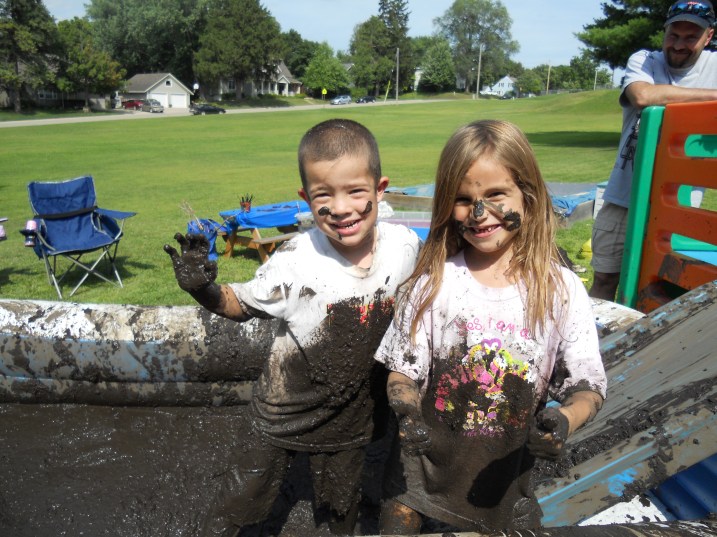 Billie Jo tells me that clean-up lasted longer than the party. Here Braxton and Nevaeh pose. Photo courtesy of Billie Jo.