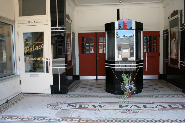 The entry to the historic Palace Theatre in downtown Luverne, Minnesota.