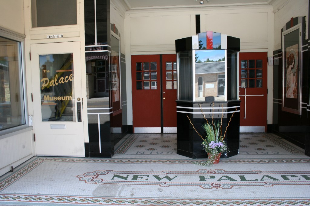 The entry to the historic Palace Theatre in downtown Luverne, Minnesota.