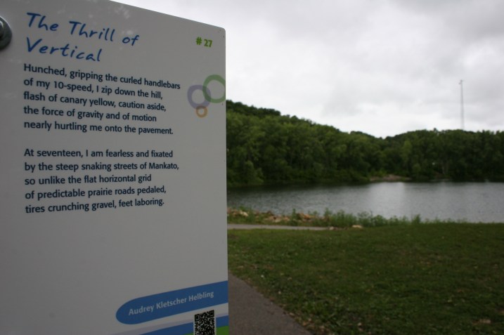 "The Thrill of Vertical," located next to Hiniker Pond.