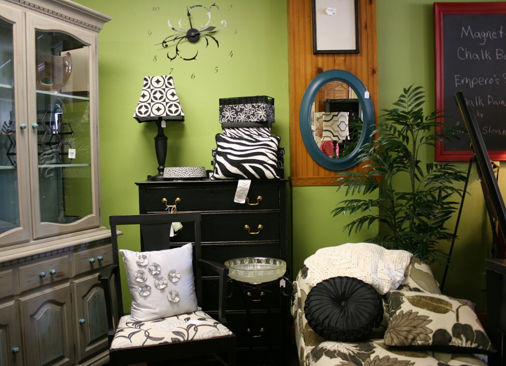 Lots of merchandise to choose from in this corner display.