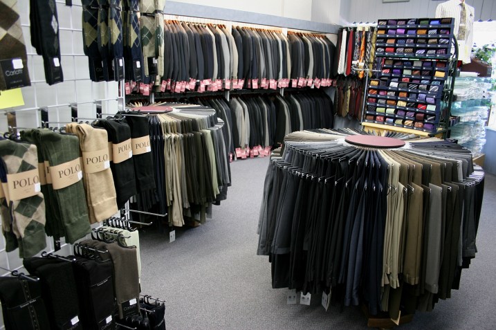 A snippet of the fine clothing at St. Clair's.