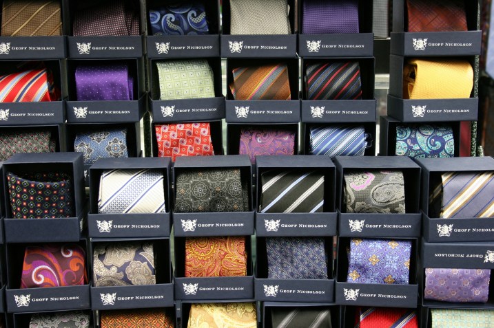 A small sampling of the ties sold at St. Clair's.