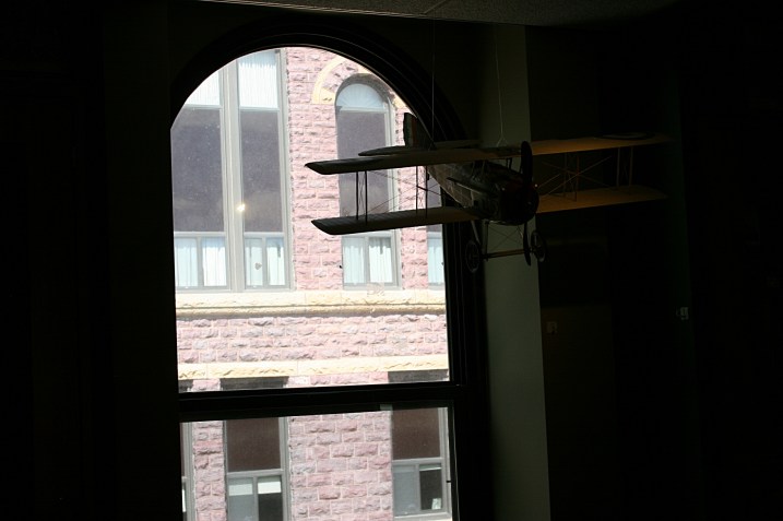 A model plane in the museum.