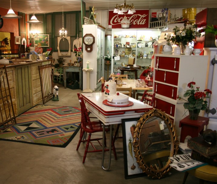 Inside Pond Road Antiques.