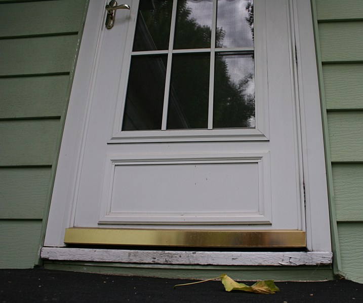The first maple leaf to fall on my back doorstep.