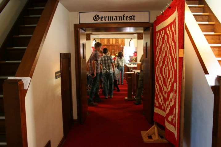 One of the major components of Germanfest is the fabulous quilt show inside the sanctuary.