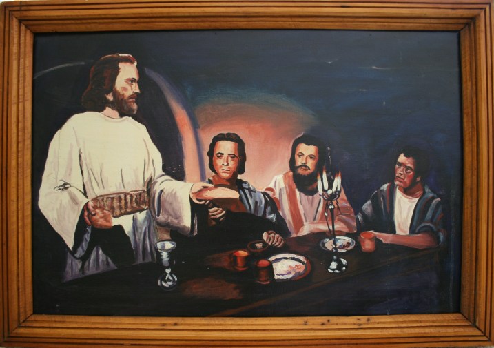 "Breaking Bread," an original painting by well-known Faribault artist Rhody Yule, will be sold during the live auction.