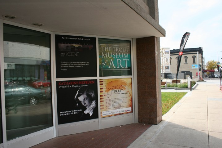 Now showing at The Trout Museum of Art, a collection of Katharine Hepburn's costumes. 