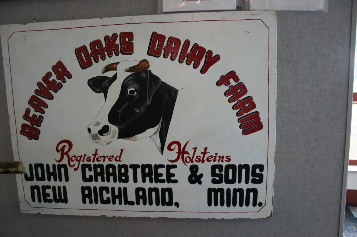 Vintage signs are abundant in the exhibit.