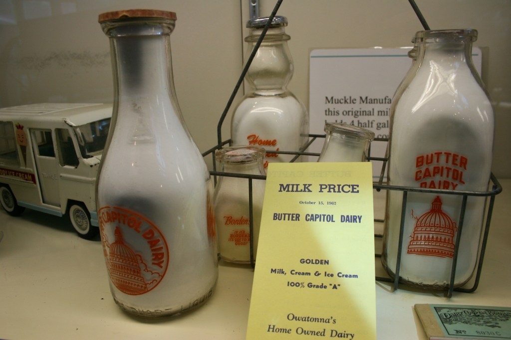 Information and artifacts from the days of bottled milk delivery.
