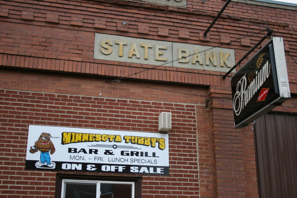 A close-up of Tubby's signage.