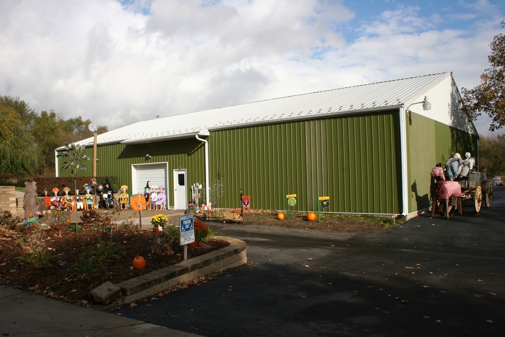 This building and a wing in the back house the craft sale.