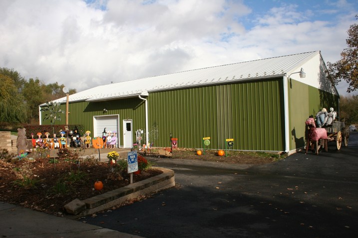 This building and a wing in the back house the craft sale.