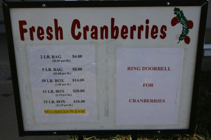 Fresh cranberries direct from the bogs.