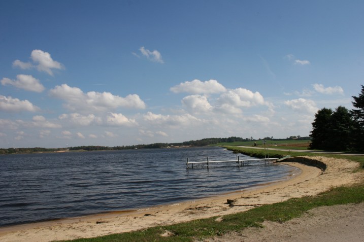 Another "lake," this one with a beach.