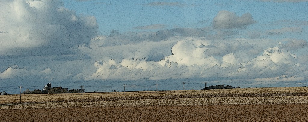 Expansive sky and land inspire the poet in me. Photographed, as are all photos here, along Minnesota State Highway 60 between Faribault and Kenyon.