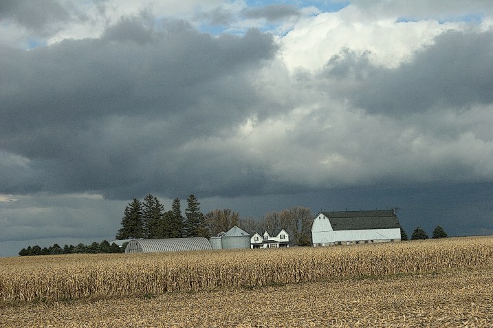A sense of history defines this farm in that strong barn which dominates.
