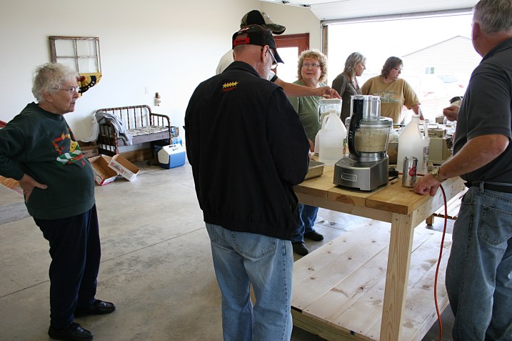 The Supervisor, aka my mom, Arlene, shows up to inspect.