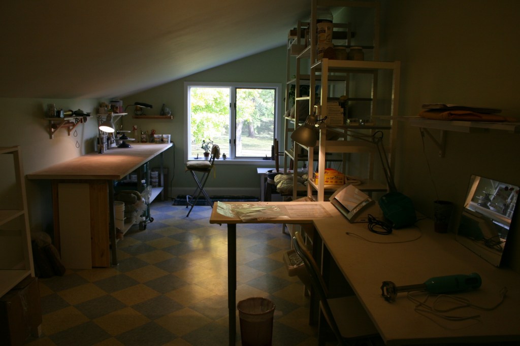 Cerarmic artist's Kip O'Krongly's second floor studio.