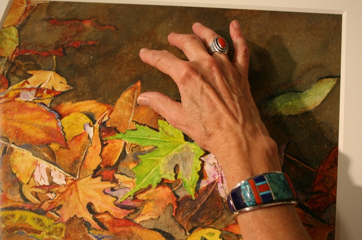Watercolorist Kathy Miller shows me Leafscapes.