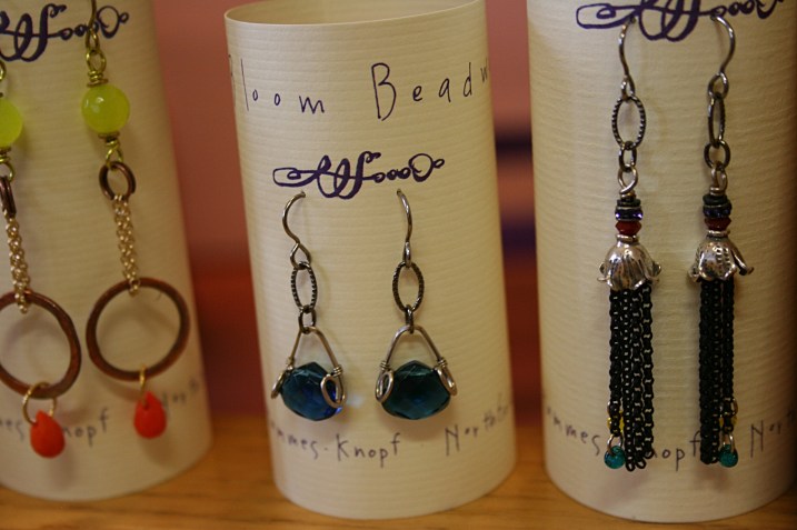An example of Sue's original earrings.