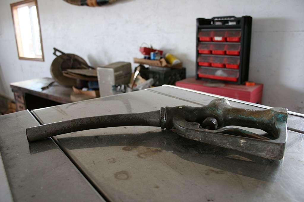 A gas nozzle from the Midland gas pump.