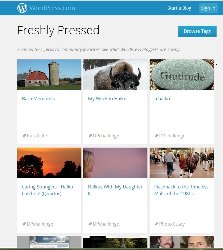 That's my post, labeled "Barn Memories," featured today on Freshly Pressed.
