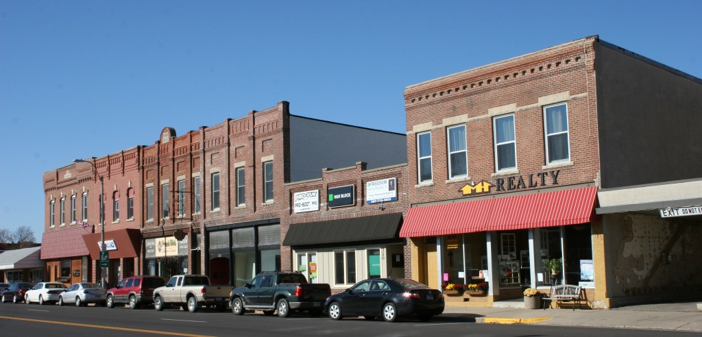 A snippet of Plainview's downtown.
