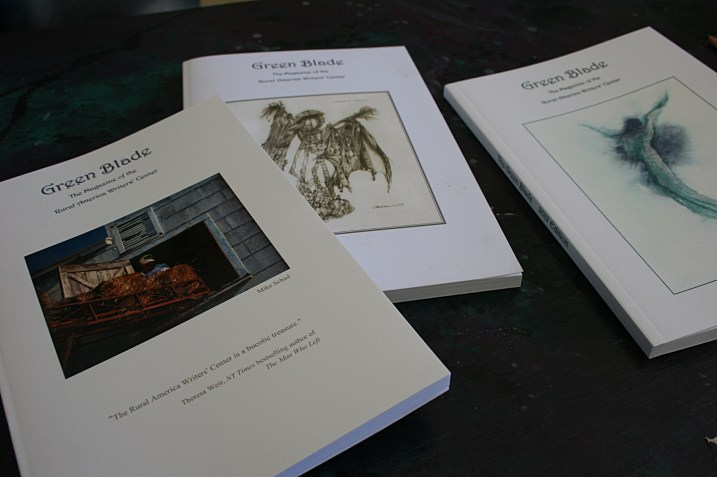 Dean Harrington showed me copies of Green Blade, the annual literary journal produced by writers who gather here.