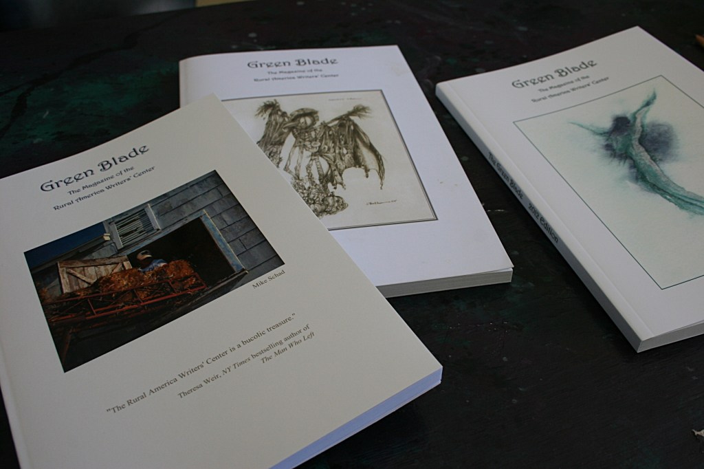 Dean Harrington showed me copies of Green Blade, the annual literary journal produced by writers who gather here.