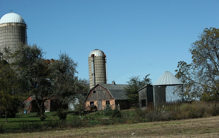 An old-fashioned farm along Wisconsin Highway 21.