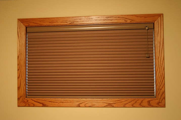 The new pleated shade in an oh-not-so-exciting photo.