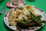 Christmas dinner, plated&nbsp;food