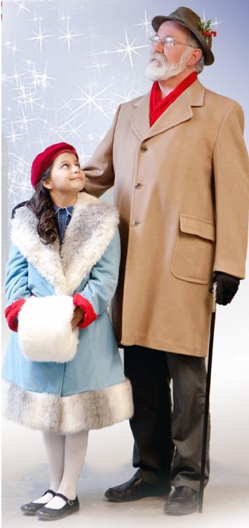 Malia Hunt as Susan Walker and Jerry Fox as Kris Kringle. Photo by Betsy Cole Photography and courtesy of the Paradise Center for the Arts.