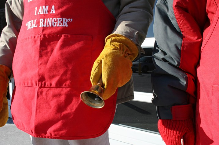 Gary and Barb work the 10 a.m. to noon bell-ringing shift at Walmart south.