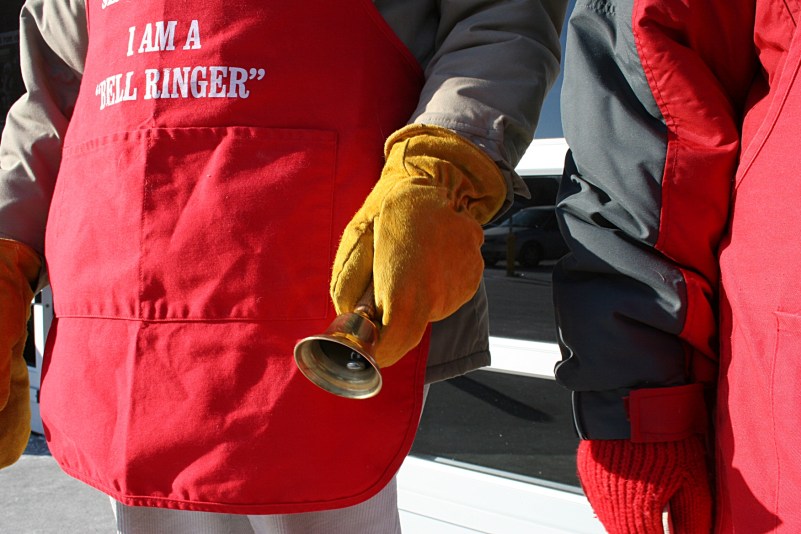 Gary and Barb work the 10 a.m. to noon bell-ringing shift at Walmart south.