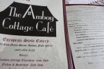 Amboy Cafe, menu